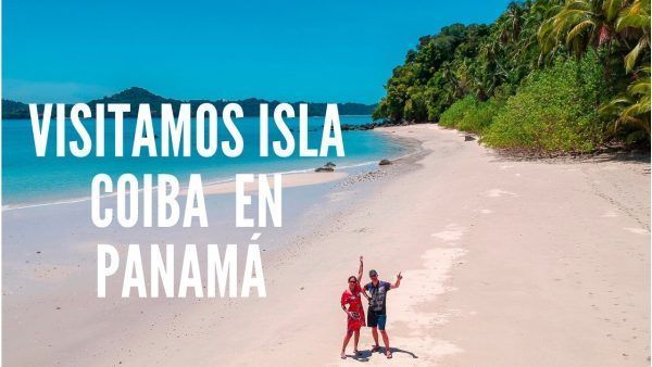 titulo del post en la playa de isla coiba visto desde el aire